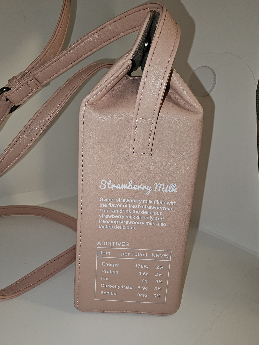 Strawberry Milk Crossbody Purse And Donut Lip Butters Set Of 4 - Picture 2 of 8